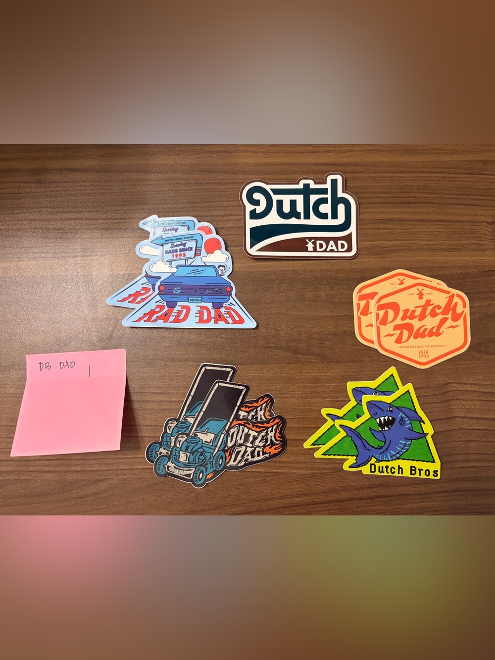 Dutch Bros Dad Stickers